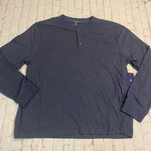 Izod men’s quarter button casual Minimalist plane long sleeve 2xl shirt‎ cotton - Picture 1 of 7